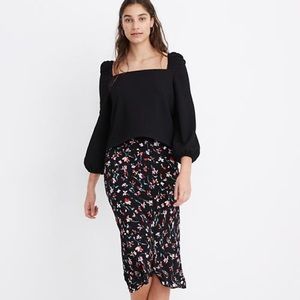 NWT Madewell square neck puff sleeve blouse